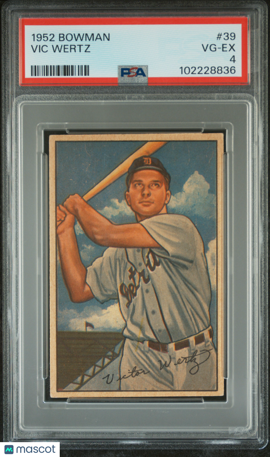 1952 Bowman Vic Wertz PSA 4