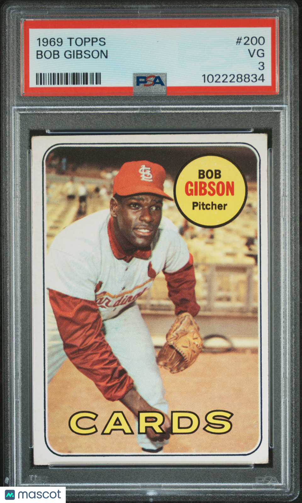 1969 Topps Bob Gibson PSA 3