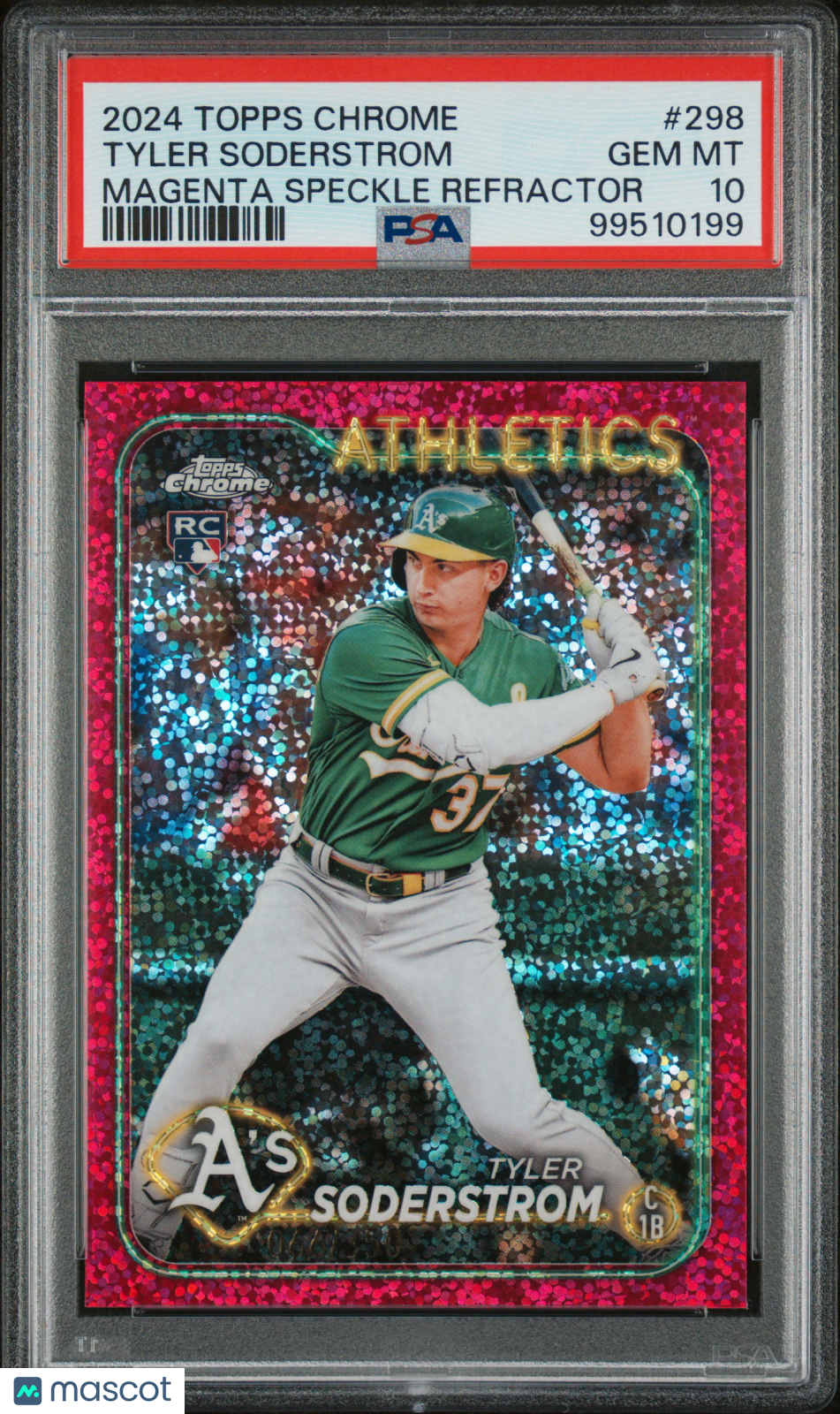 2024 Topps Chrome Tyler Soderstrom Magenta Speckle Refractor PSA 10