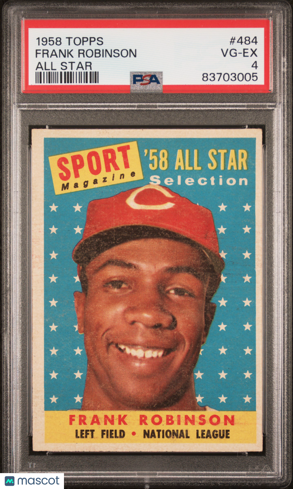 1958 Topps #484 Frank Robinson All Star PSA 4