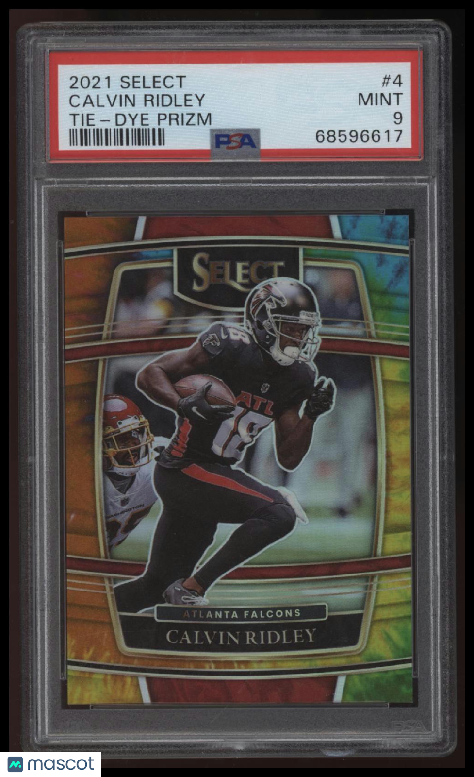 2021 Panini Select Calvin Ridley Tie-Dye Prizm PSA 9