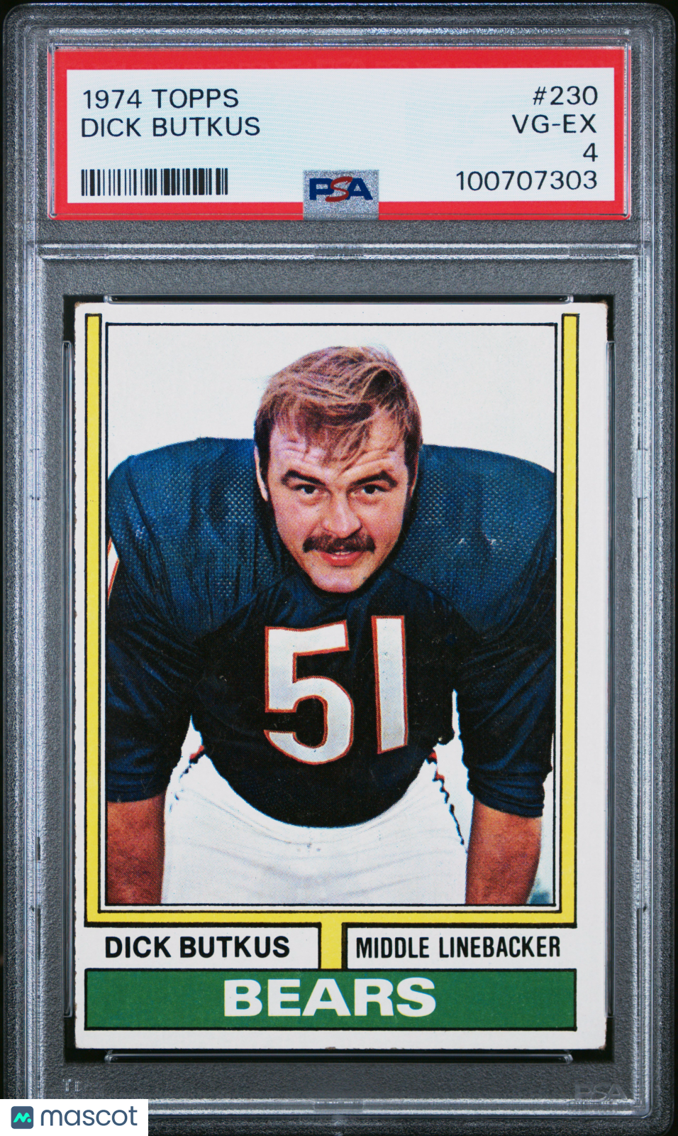 1974 Topps Dick Butkus PSA 4