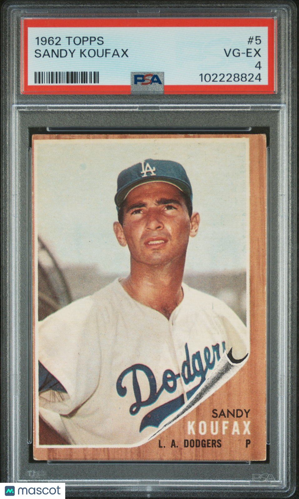 1962 Topps Sandy Koufax PSA 4