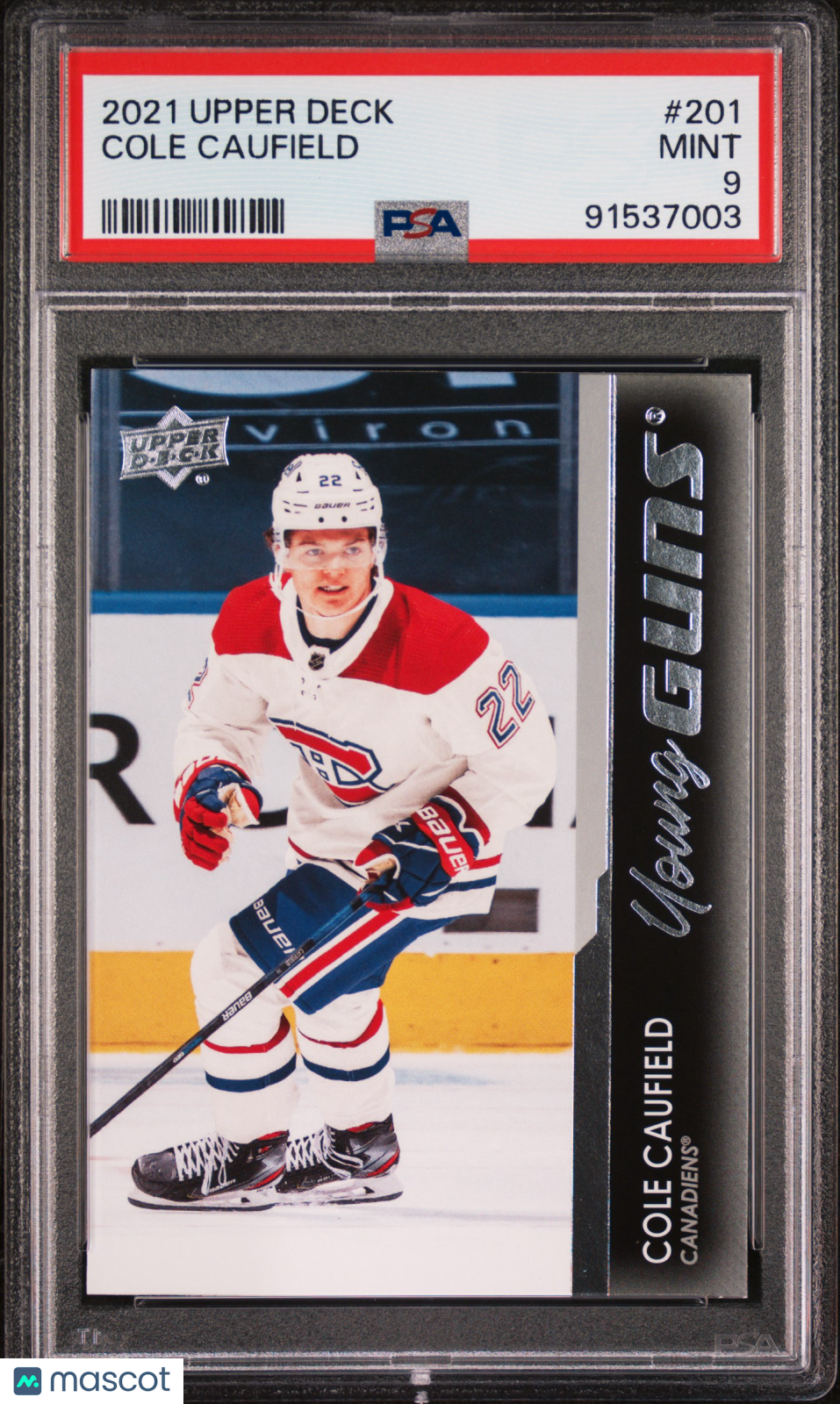 2021-2022 Upper Deck #201 Cole Caufield PSA 9