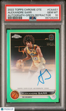 2022 Topps Chrome Overtime Alexandre Sarr Autograph-Green Refractor PSA 10