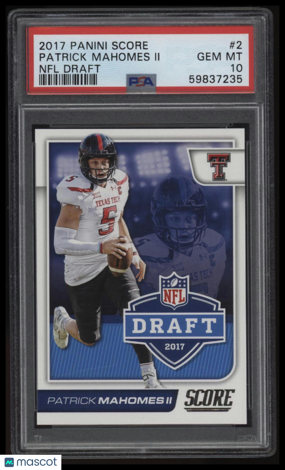 2017 Panini Score Nfl Draft Patrick Mahomes Ii Nfl Draft PSA 10