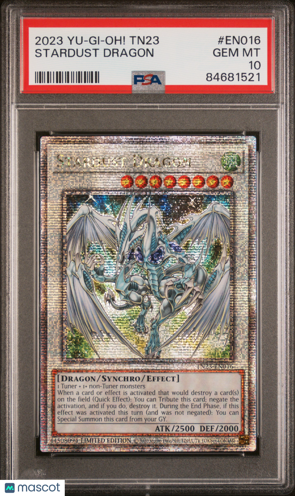 2023 Yu-Gi-Oh! Tn23-25th Anniversary Tin: Dueling Heroes Stardust Dragon PSA 10