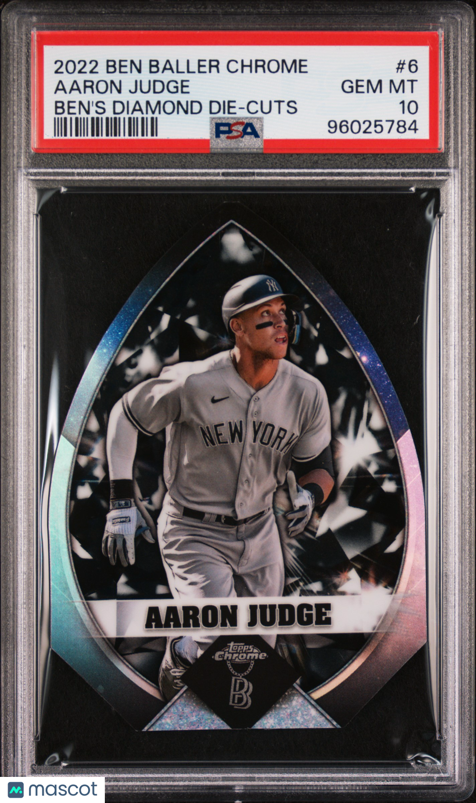 2022 Topps Chrome Ben&#39;S Diamond Die-Cuts Aaron Judge PSA 10