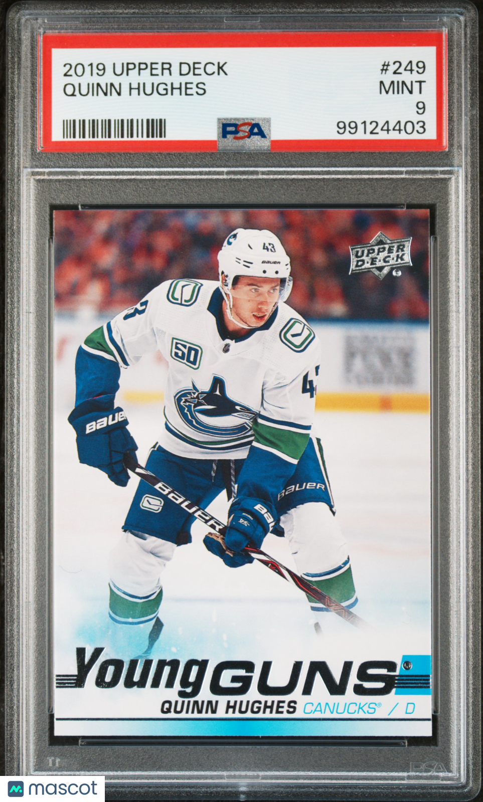 2019 Upper Deck Quinn Hughes PSA 9