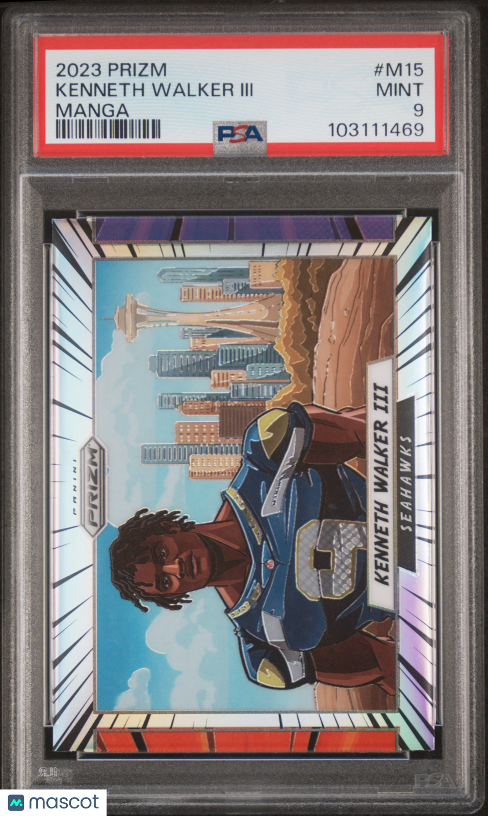 2023 Panini Prizm Manga Kenneth Walker Iii PSA 9