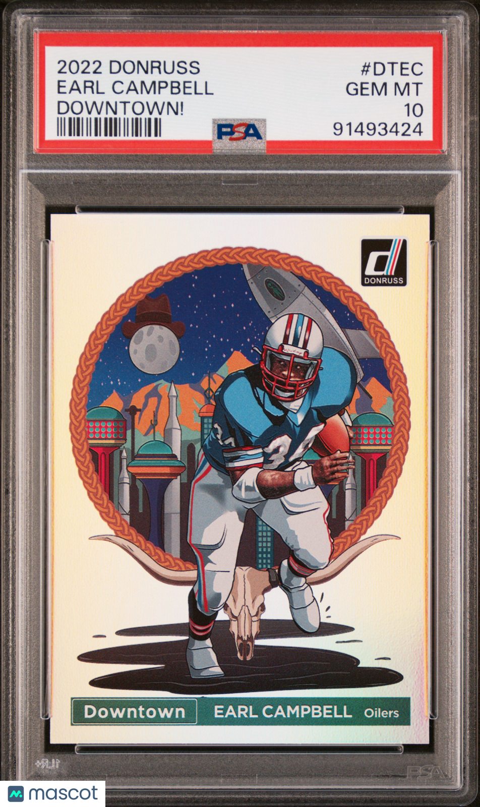 2022 Panini Donruss Downtown Earl Campbell Downtown! PSA 10