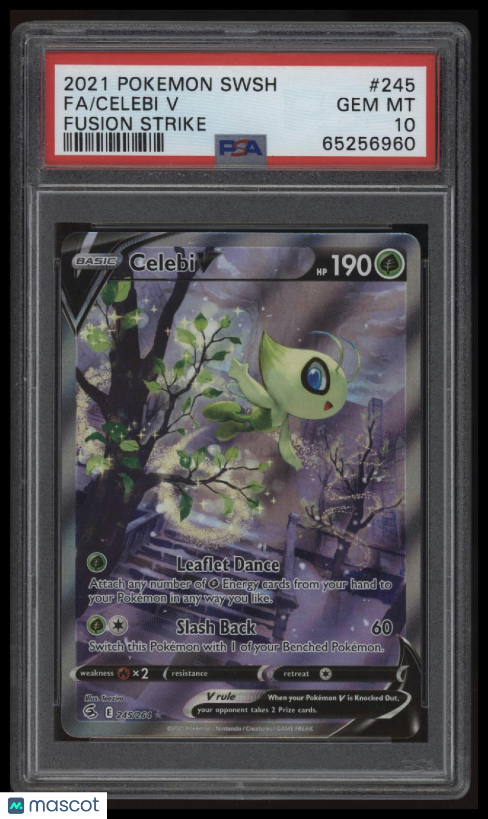 2021 Pokemon Fusion Strike Fa/Celebi V Fusion Strike PSA 10 65256960