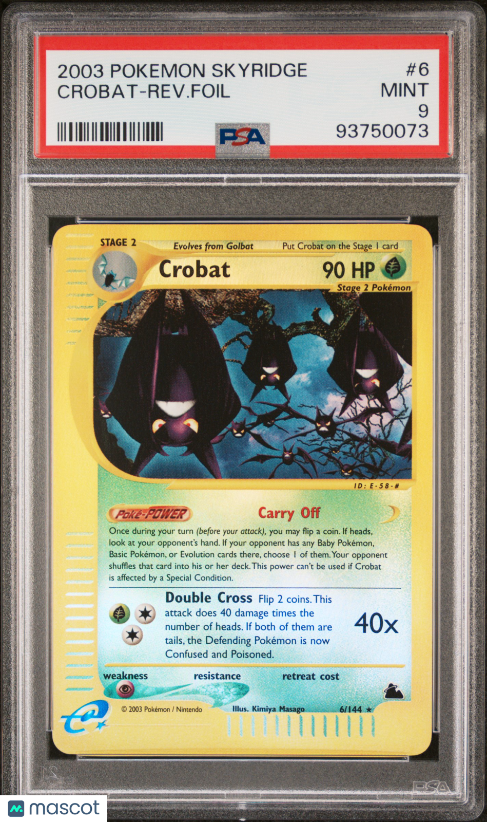 2003 Pokemon Skyridge Crobat-Rev.Foil PSA 9