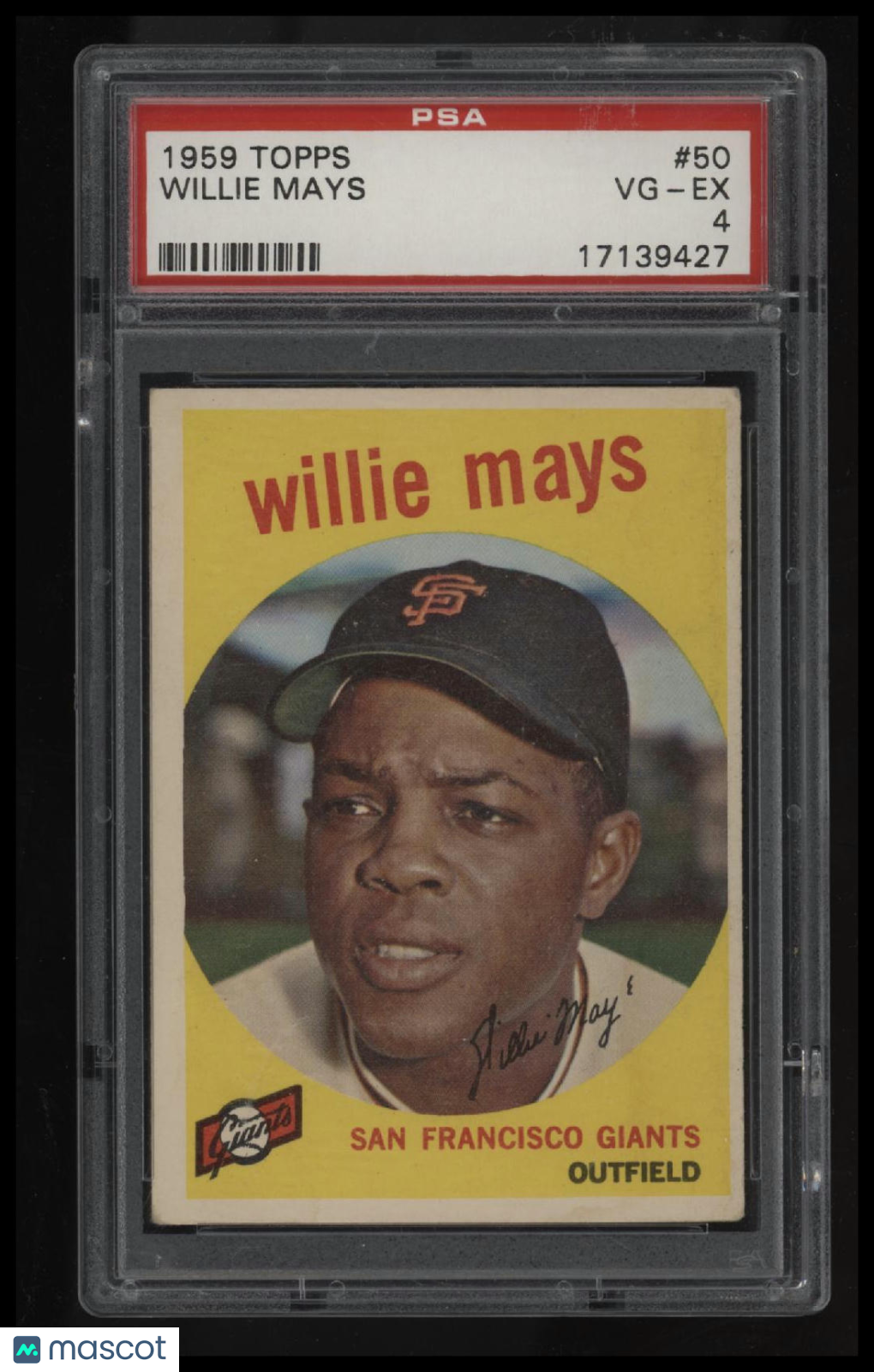 1959 Topps Willie Mays PSA 4