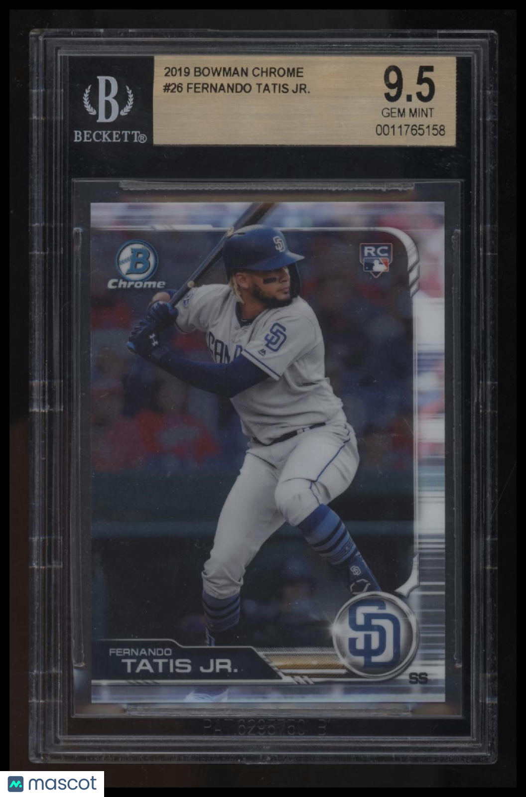 2019 Bowman Chrome Fernando Tatis Jr. RC BGS 9.5