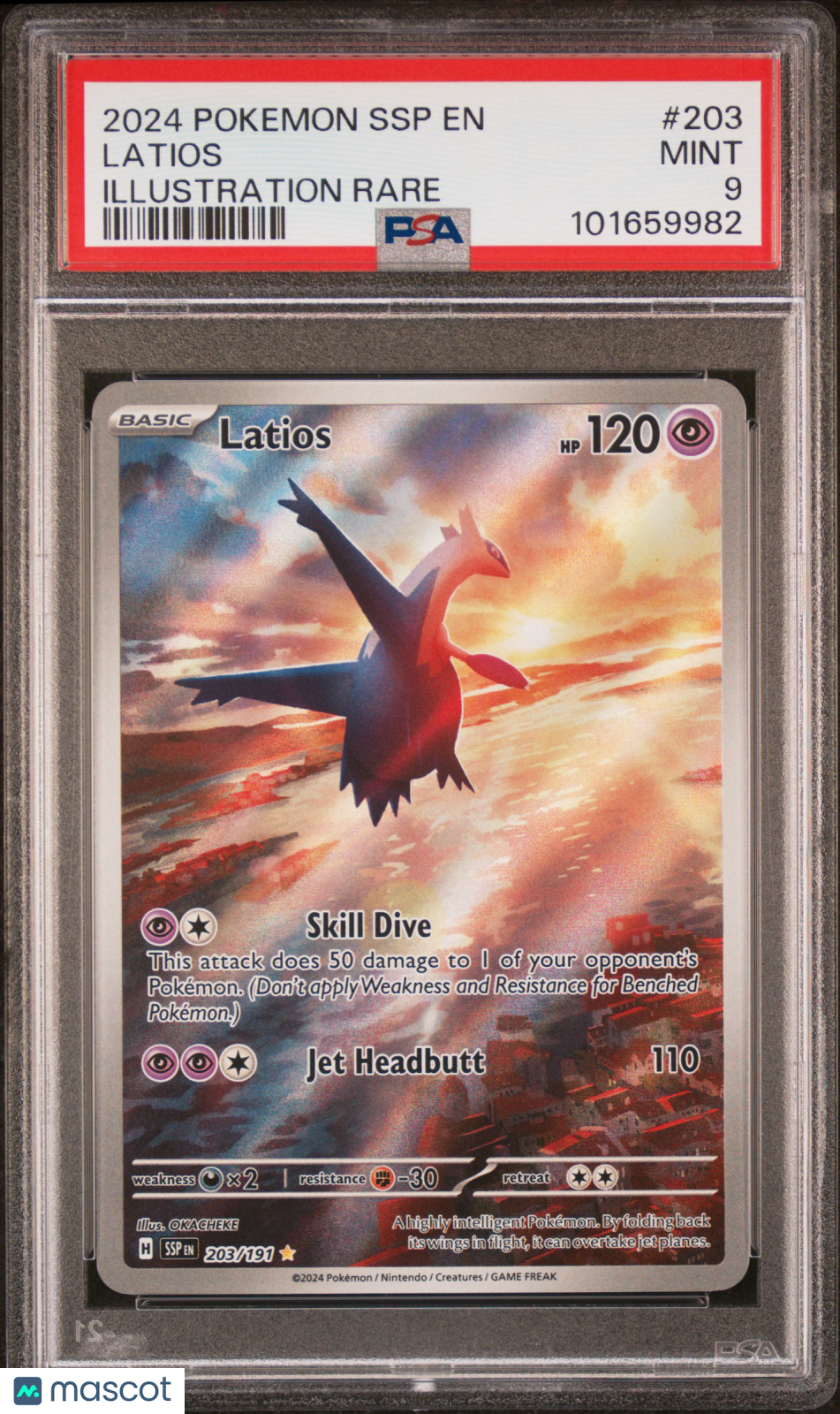 2024 Pokemon Ssp En-Surging Sparks Latios Illustration Rare PSA 9