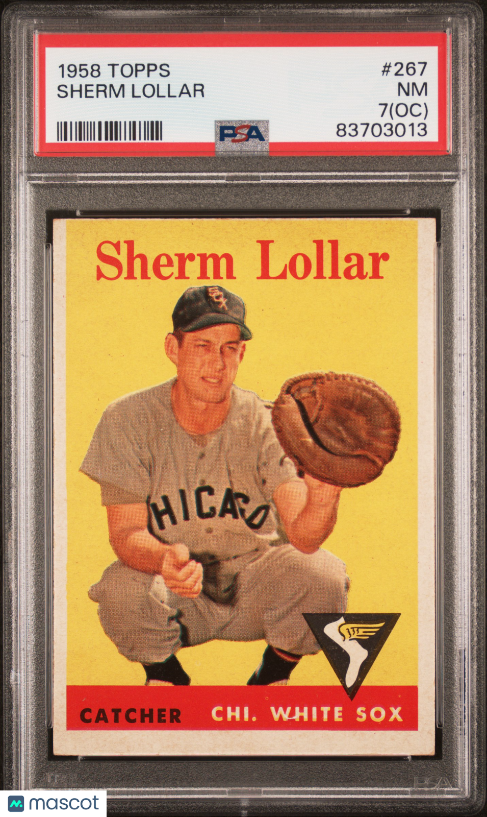 1958 Topps #267 Sherm Lollar PSA 7