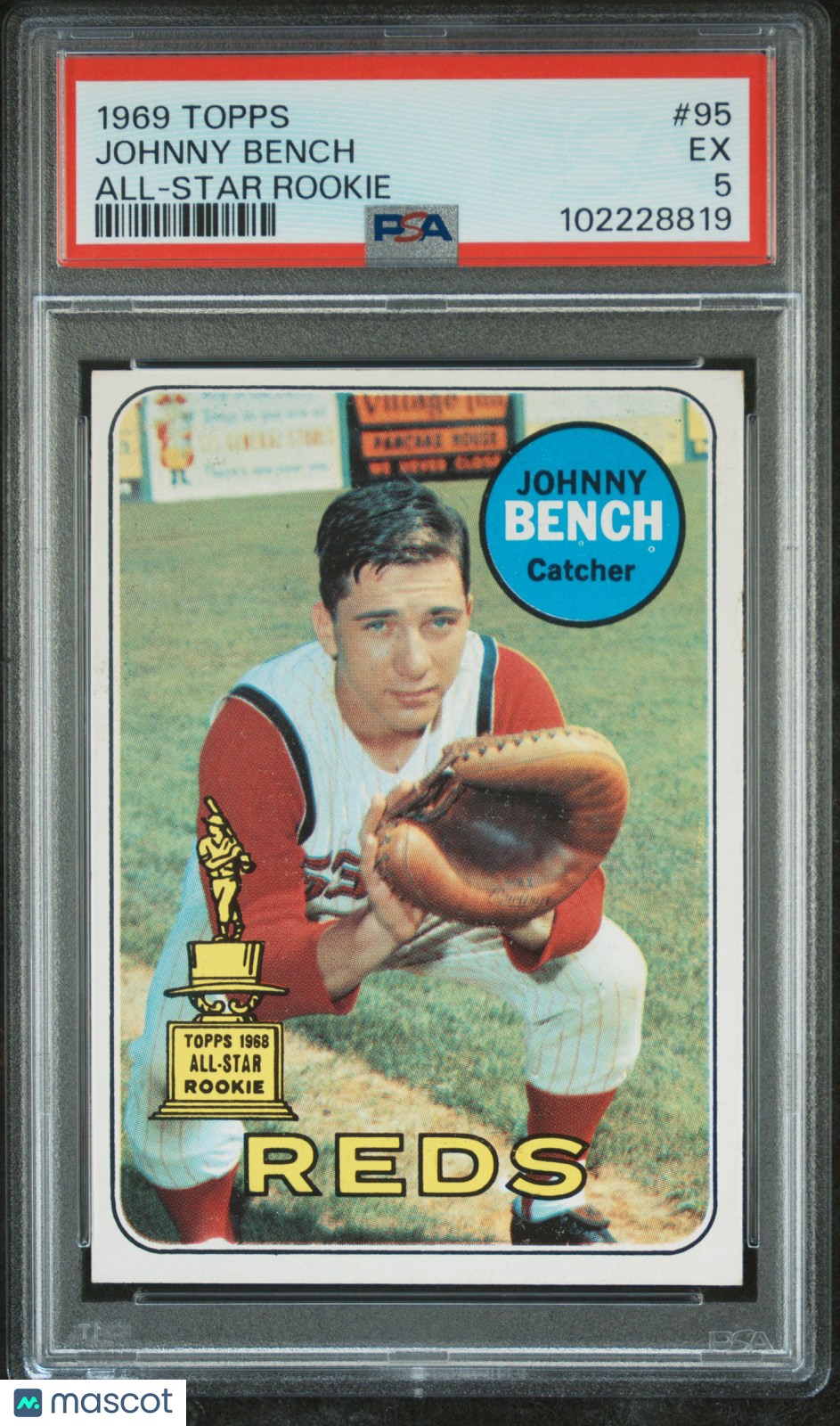 1969 Topps Johnny Bench All-Star Rookie PSA 5