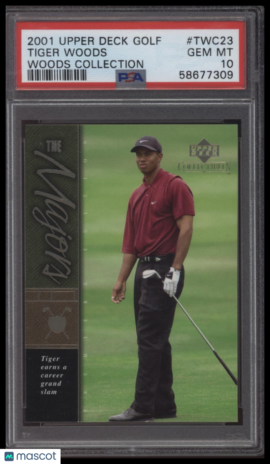 2001 Upper Deck Tiger Woods Collection Tiger Woods Woods Collection PSA 10