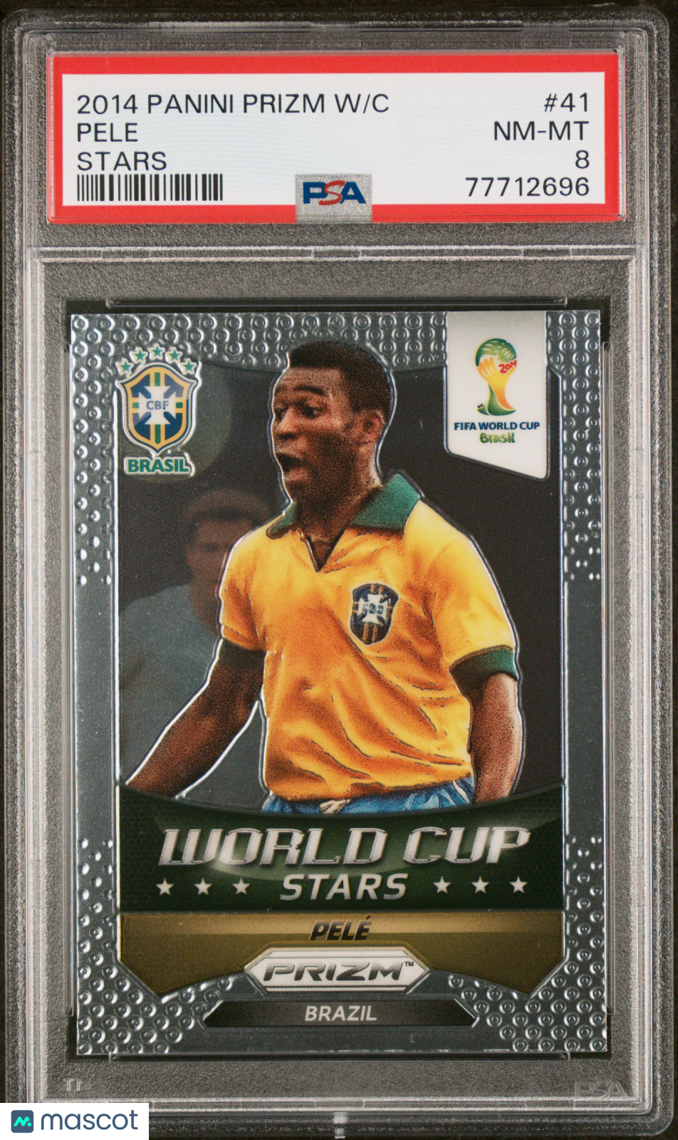 2014 Panini Prizm World Cup Stars Pele Stars PSA 8