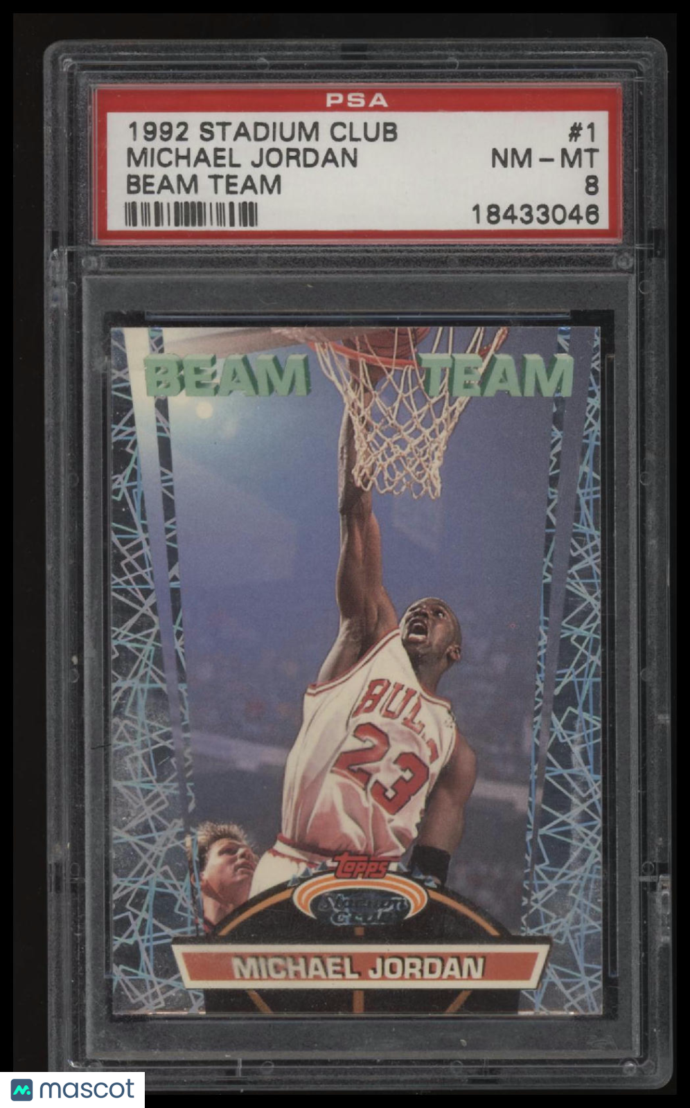 1992 Stadium Club Beam Team Michael Jordan Beam Team PSA 8