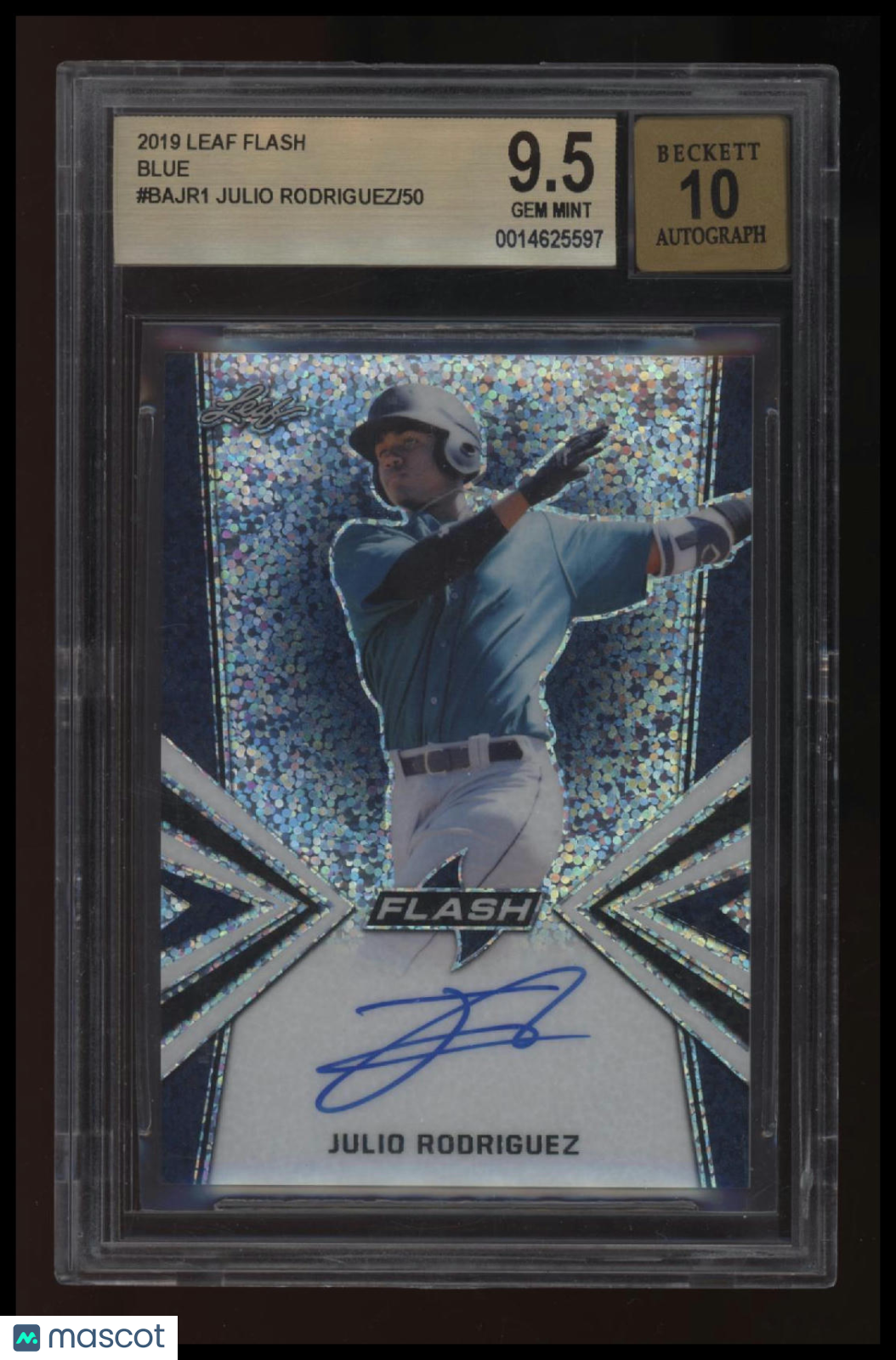 2019 Leaf Flash Blue Julio Rodriguez/50 BGS 9.5