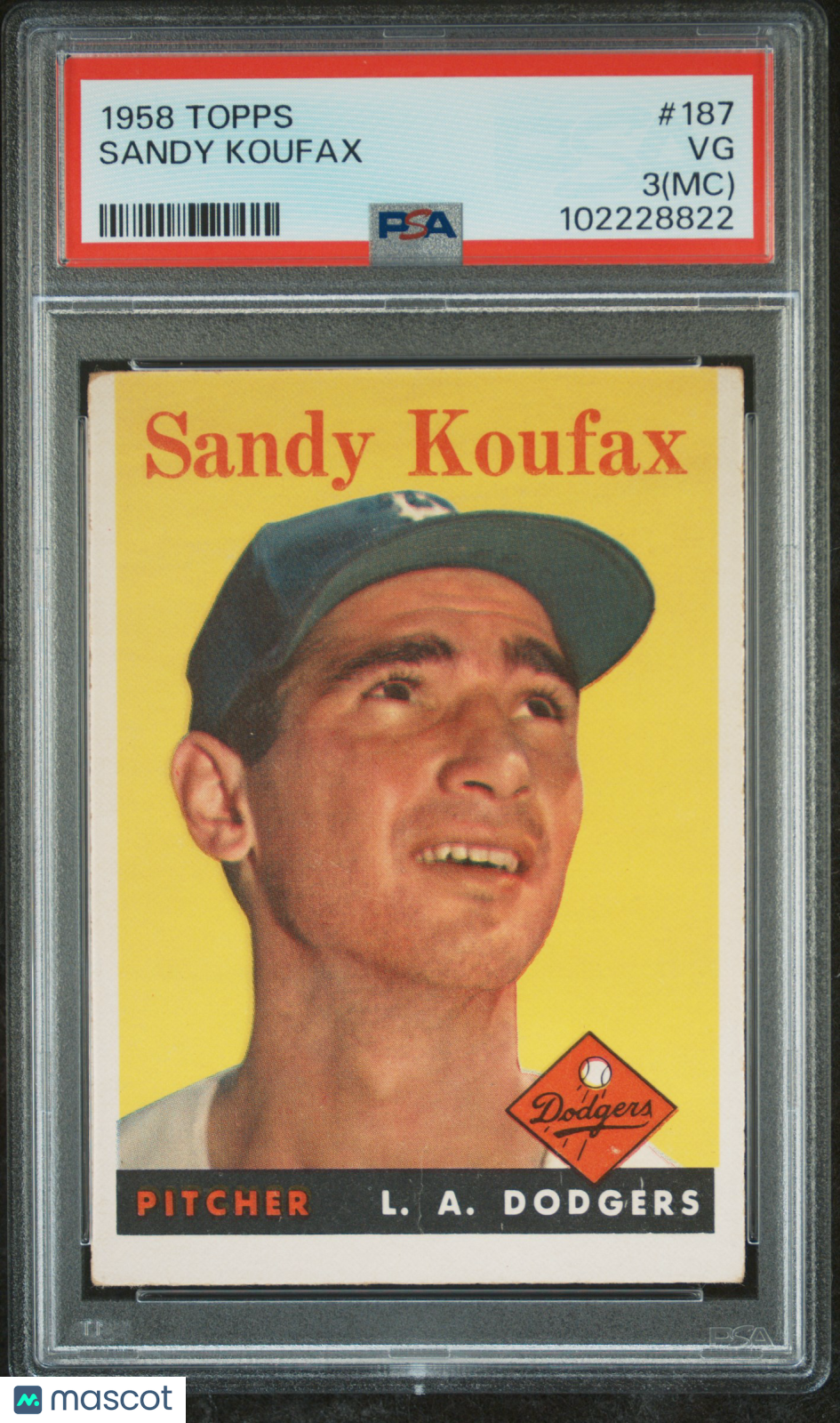 1958 Topps Sandy Koufax PSA 3