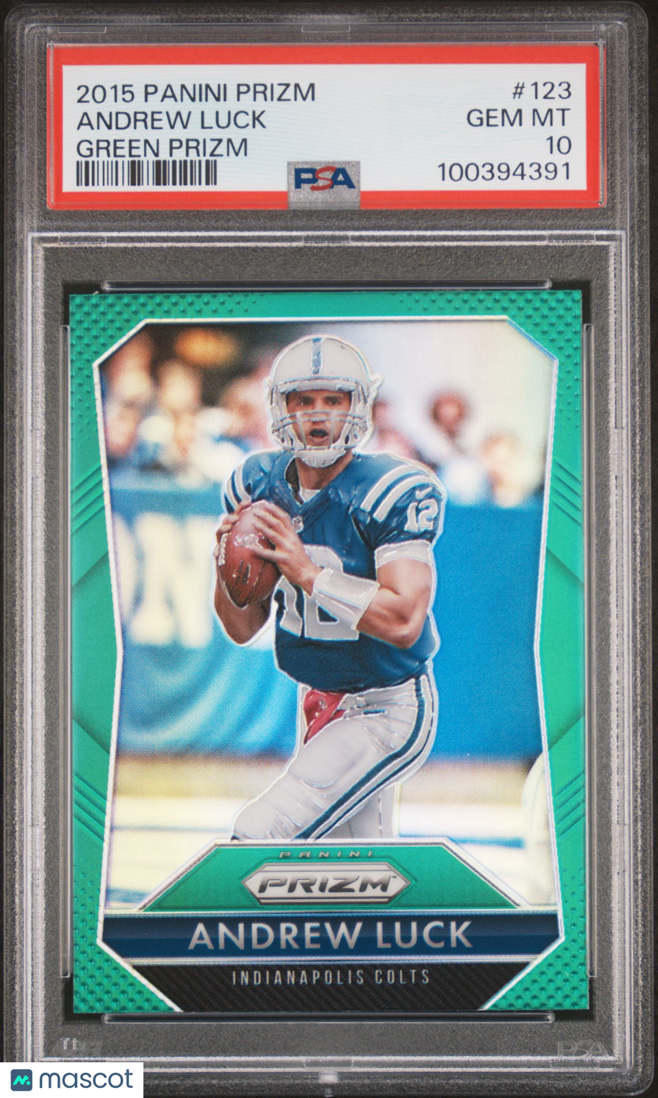 2015 Panini Prizm Andrew Luck Green Prizm PSA 10