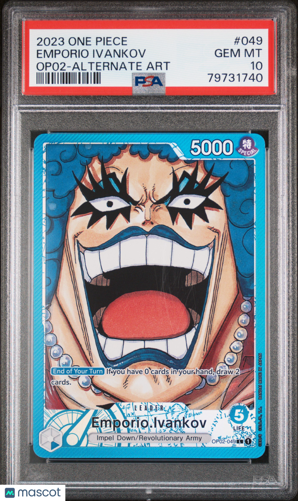 2023 One Piece Paramount War Emporio Ivankov Op02-Alternate Art PSA 10