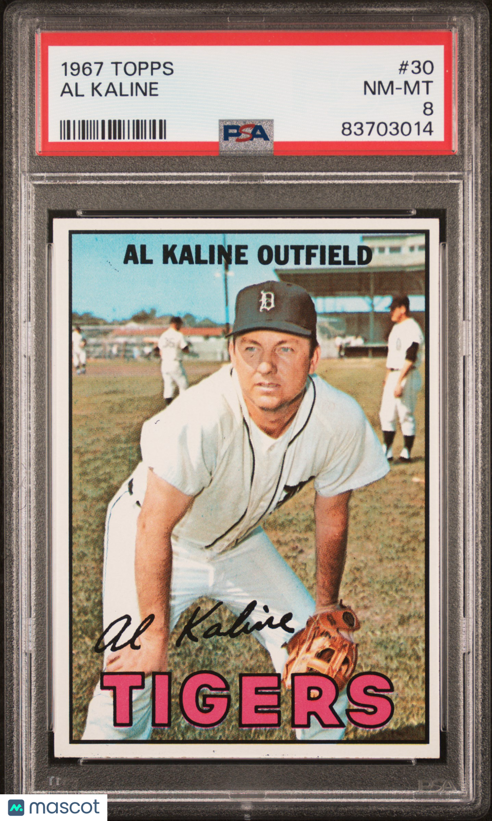 1967 Topps #30 Al Kaline PSA 8