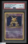 1999 Pokemon Game Alakazam-Holo Shadowless PSA 8