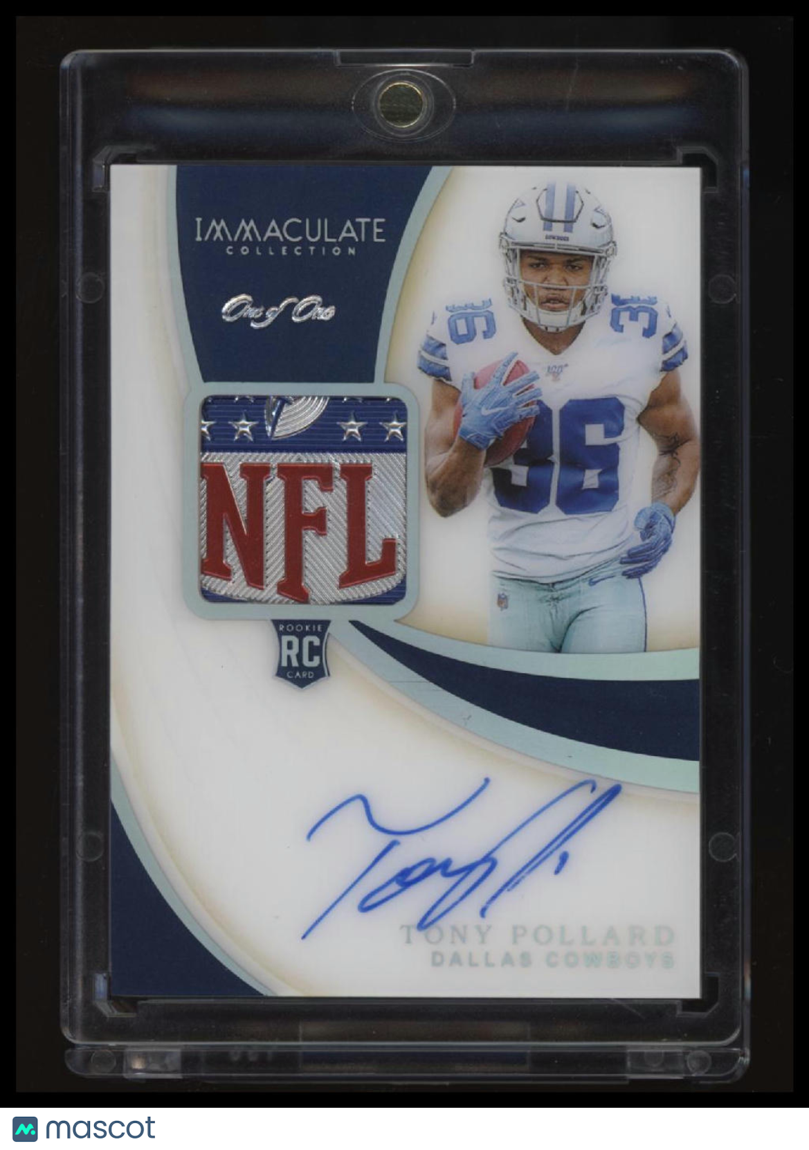 2019 Panini Immaculate Collection Tony Pollard NFL Shield #/1