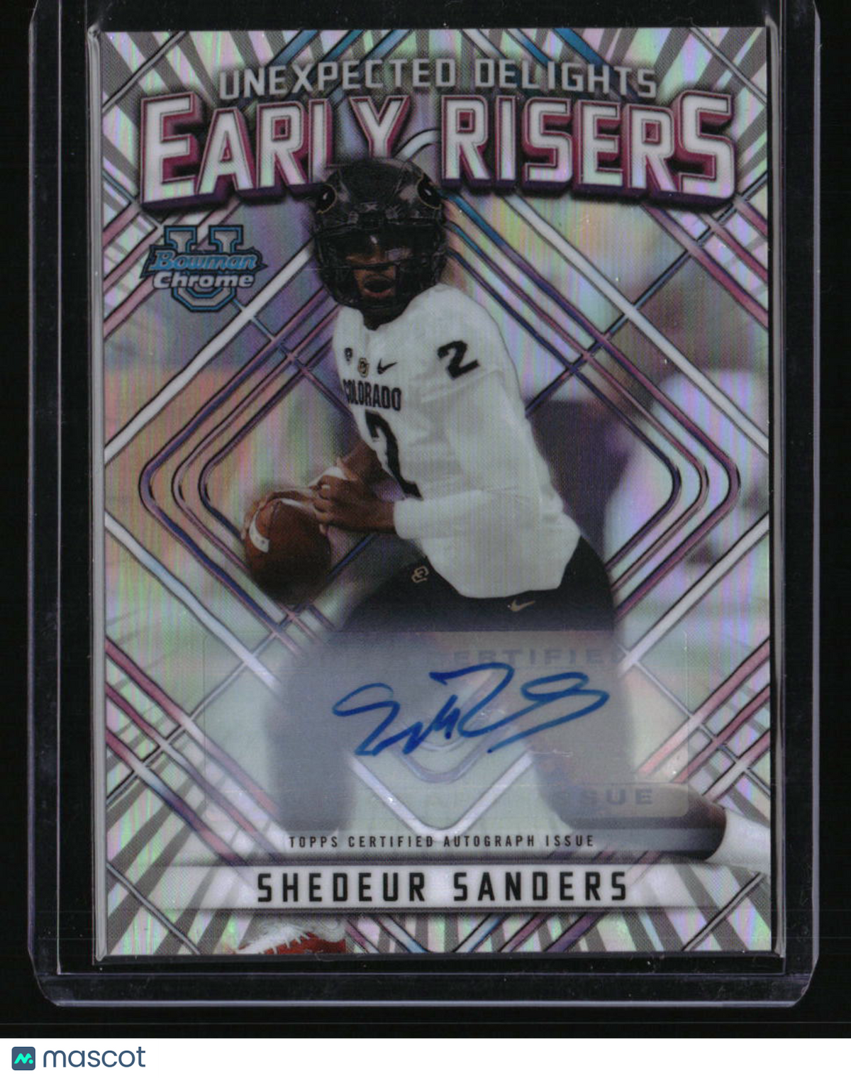 2023 Bowman University Chrome Shedeur Sanders Early Risers Autographs #/99