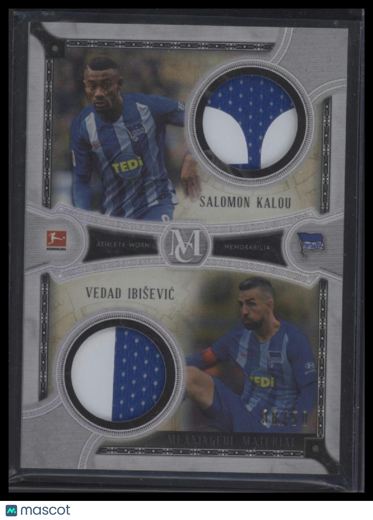 2018-19 Topps Bundesliga Msm Collection Salomon Kalou/Vedad IbiÅ¡eviÄ‡ Patch /50