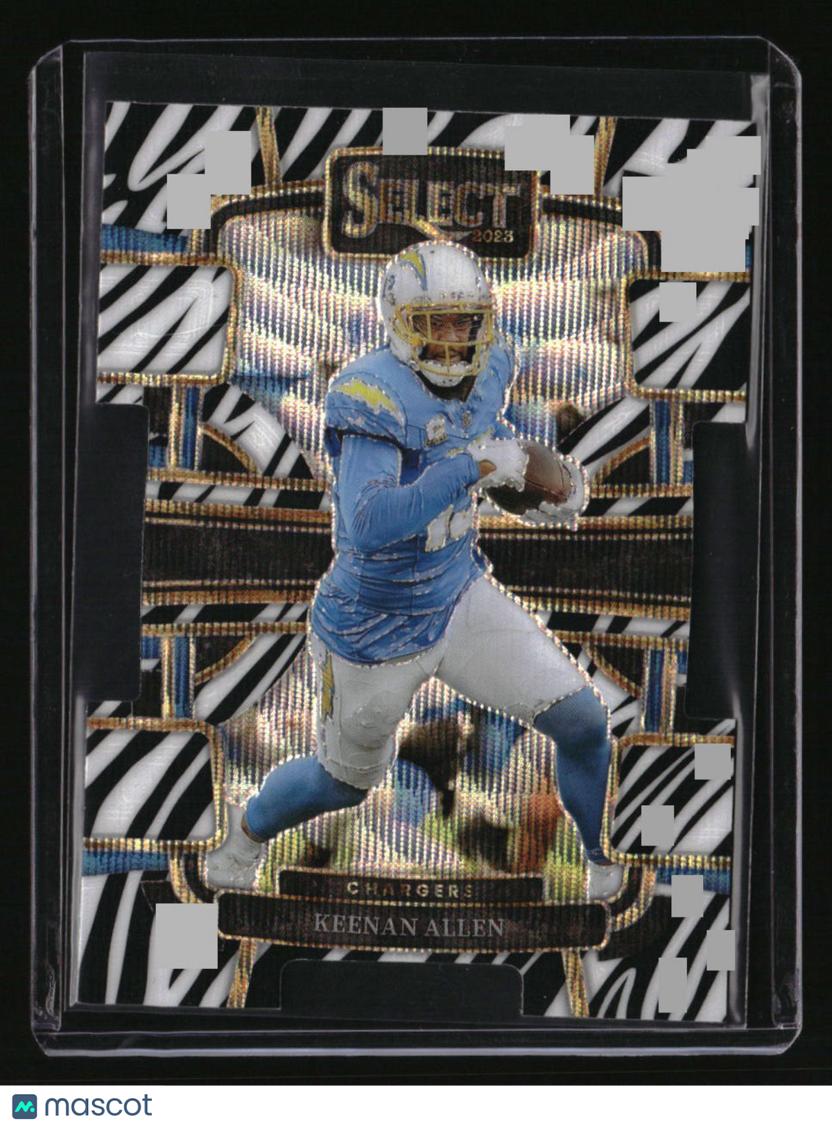 2023 Panini Select Keenan Allen Zebra Prizms Die Cuts