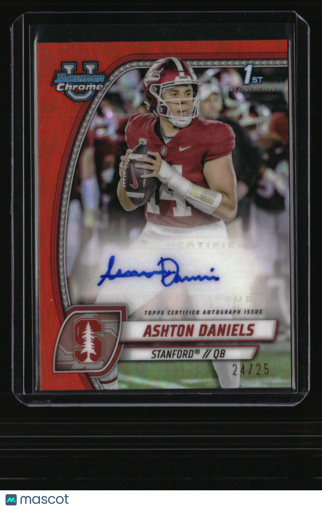 2024 Bowman U Chrome Ashton Daniels Prospect Autographs Orange Refractor #/25