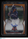 2023 Bowman Chrome Ricardo Olivar Chrome Auto Orange Refractor /25 Corner Crease