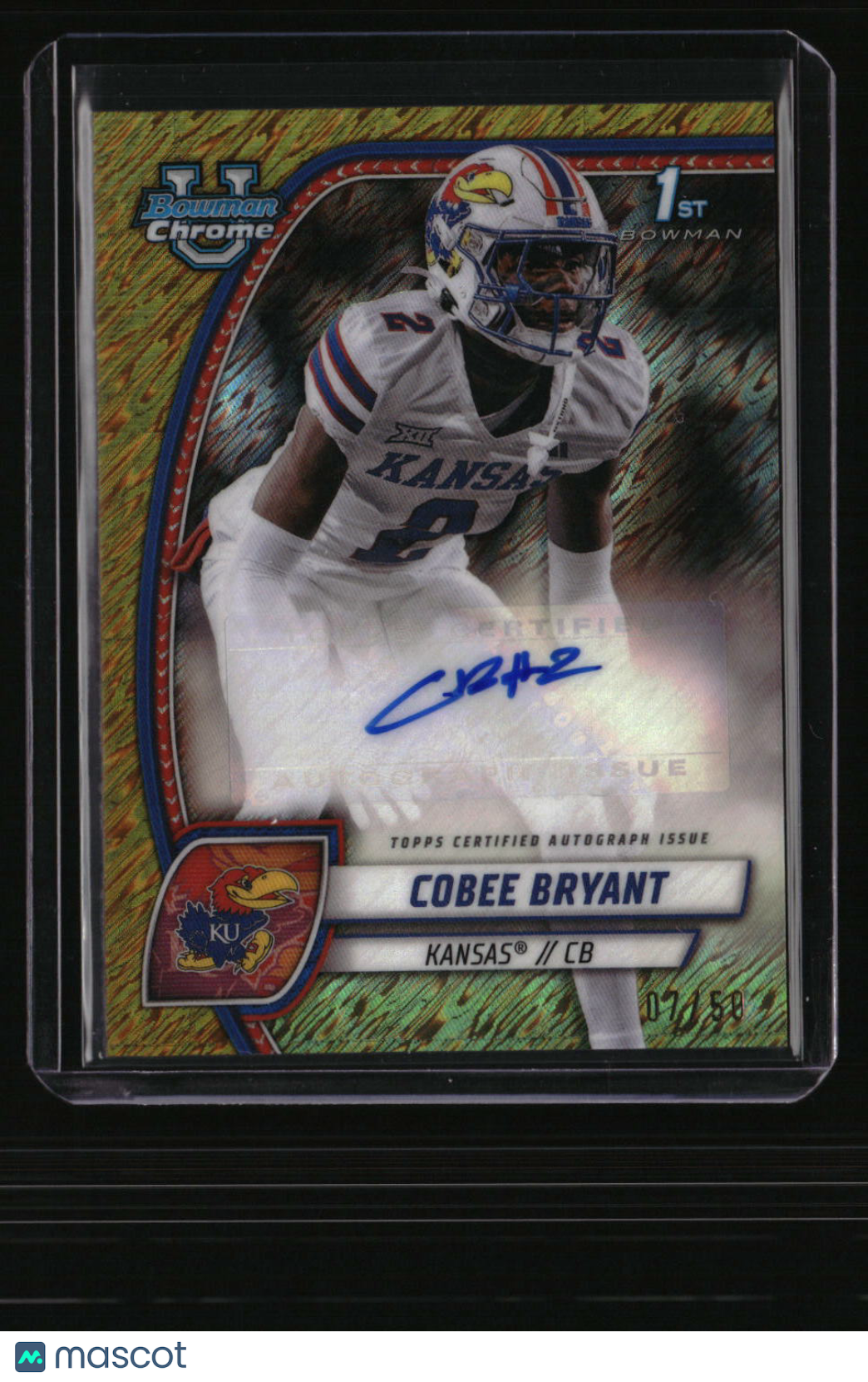 2024 Bowman U Chrome Cobee Bryant Prospect Autographs Gold Refractor #/50