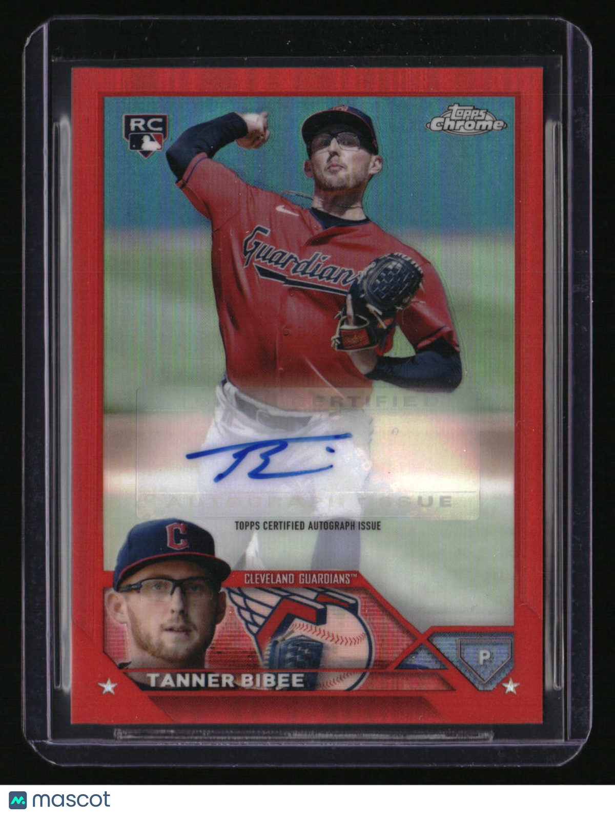 2023 Topps Chrome Update Tanner Bibee Autographs Red #/5