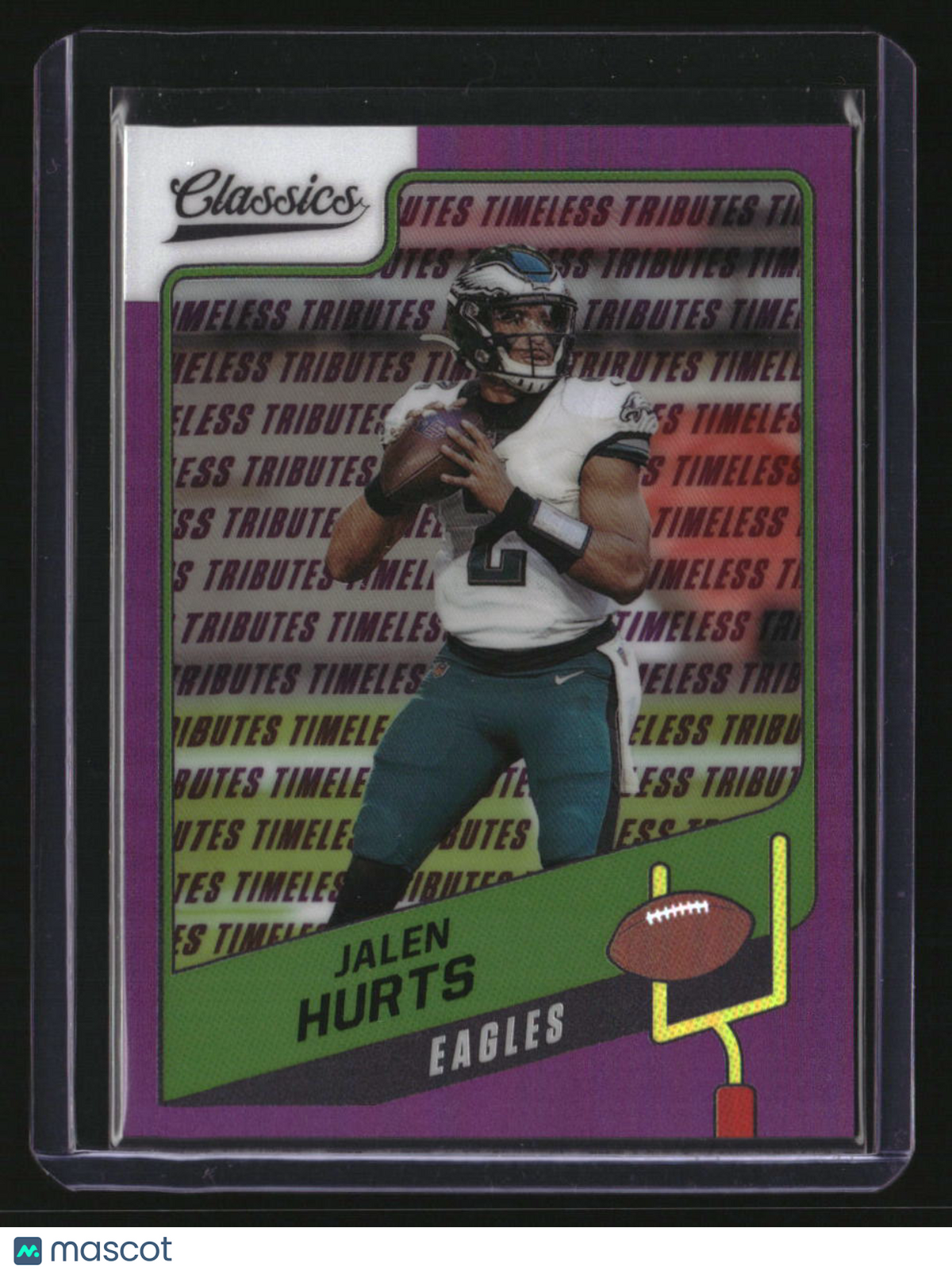 2021 Panini Classics Jalen Hurts Premium Edition Timeless Tributes Purple #/35