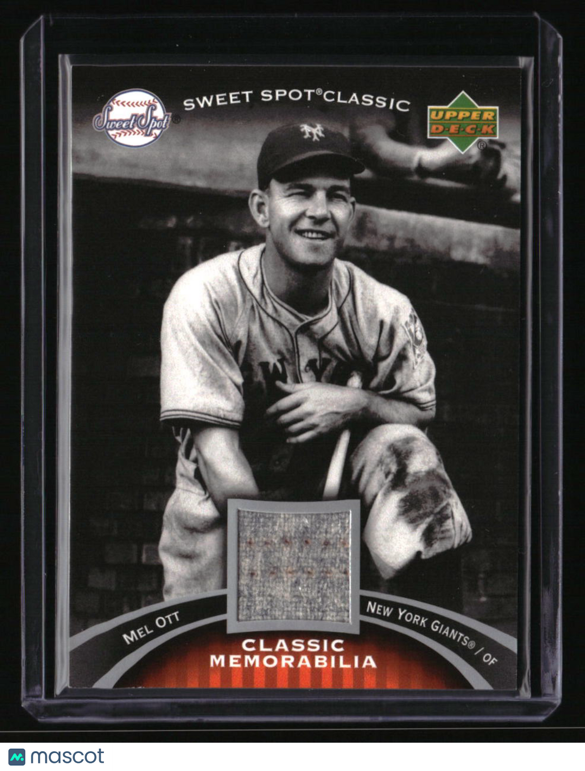 2007 Upper Deck Sweet Spot Classic Mel Ott Classic Memorabilia