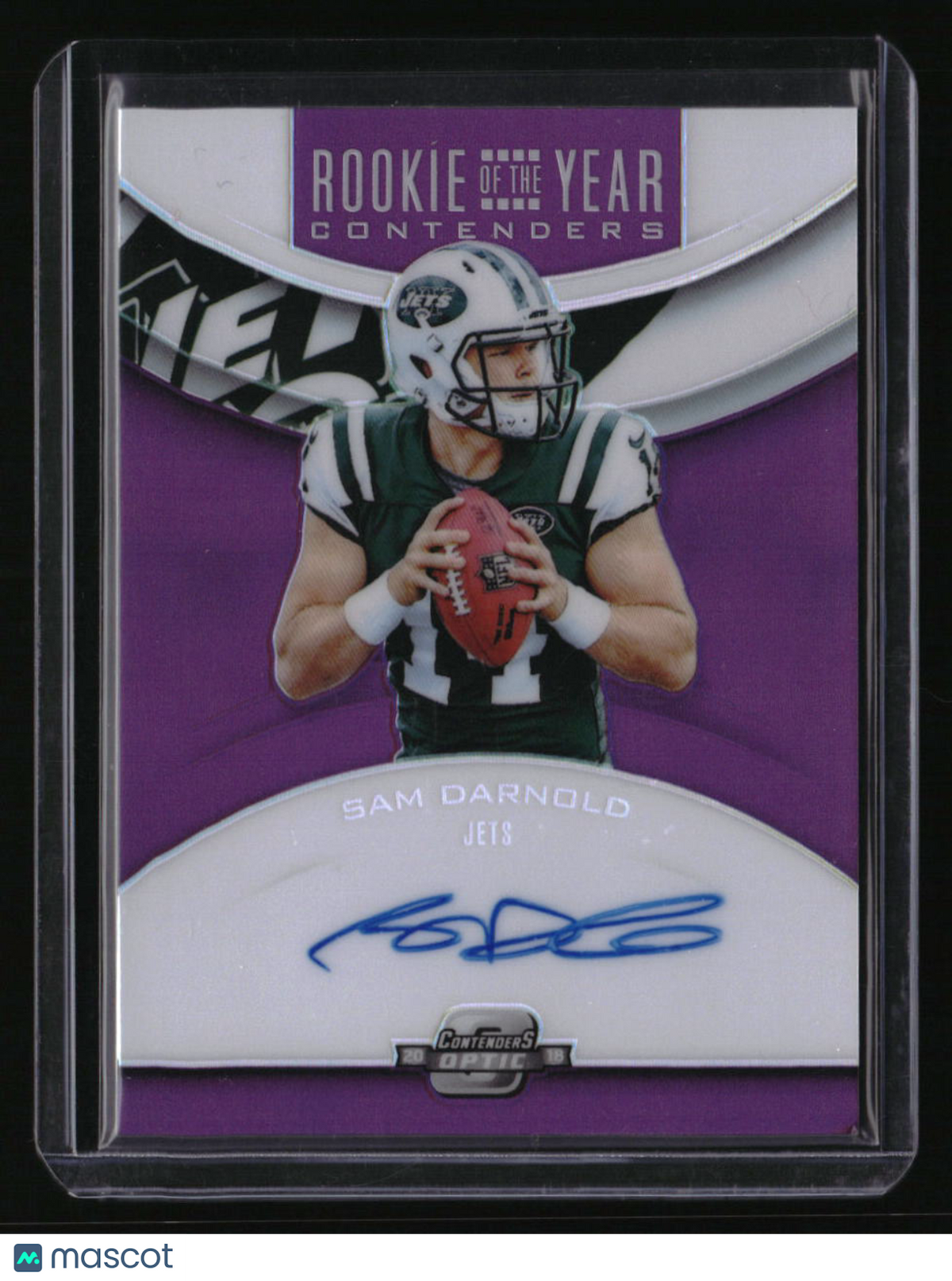 2018 Panini Contenders Sam Darnold Rookie of the Year Contenders Purple #/49