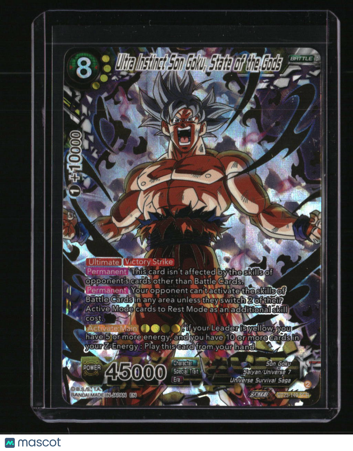 Ultra Instinct Son Goku State of the Gods Secret Rare #BT23-140 SCR