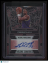 2019-20 Panini Obsidian Karl Malone Volcanic Signatures Electric Etch Red #/5