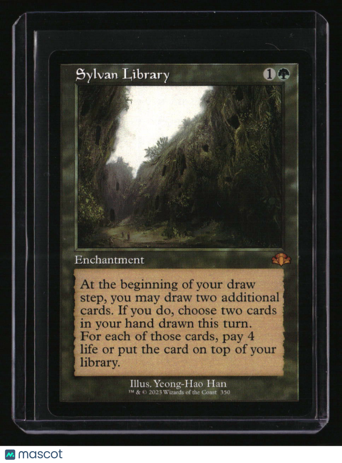 Dominaria Remastered Sylvan Library (Retro Frame)