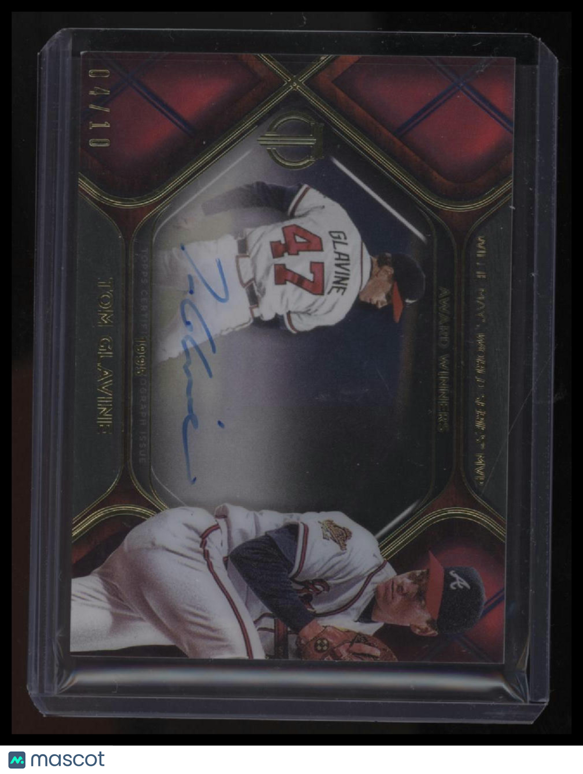 2022 Topps Tribute Tom Glavine Tribute to World Series MVPs Autographs Red #/10