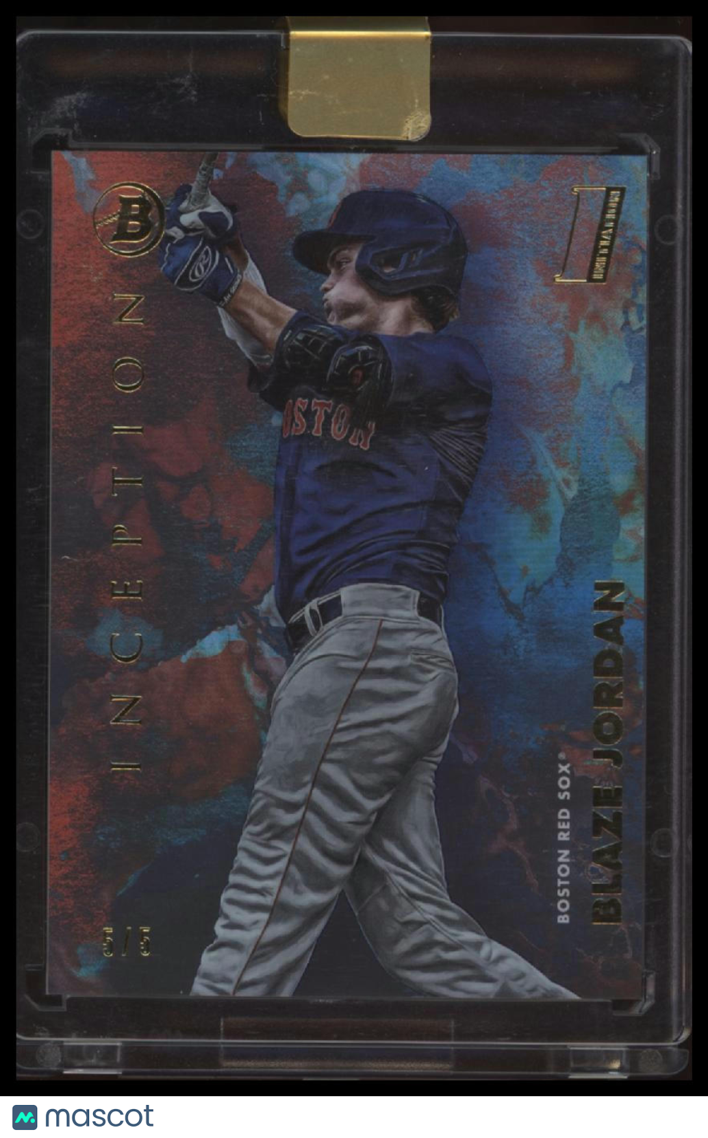 2021 Bowman Inception Blaze Jordan Red Foil #/5