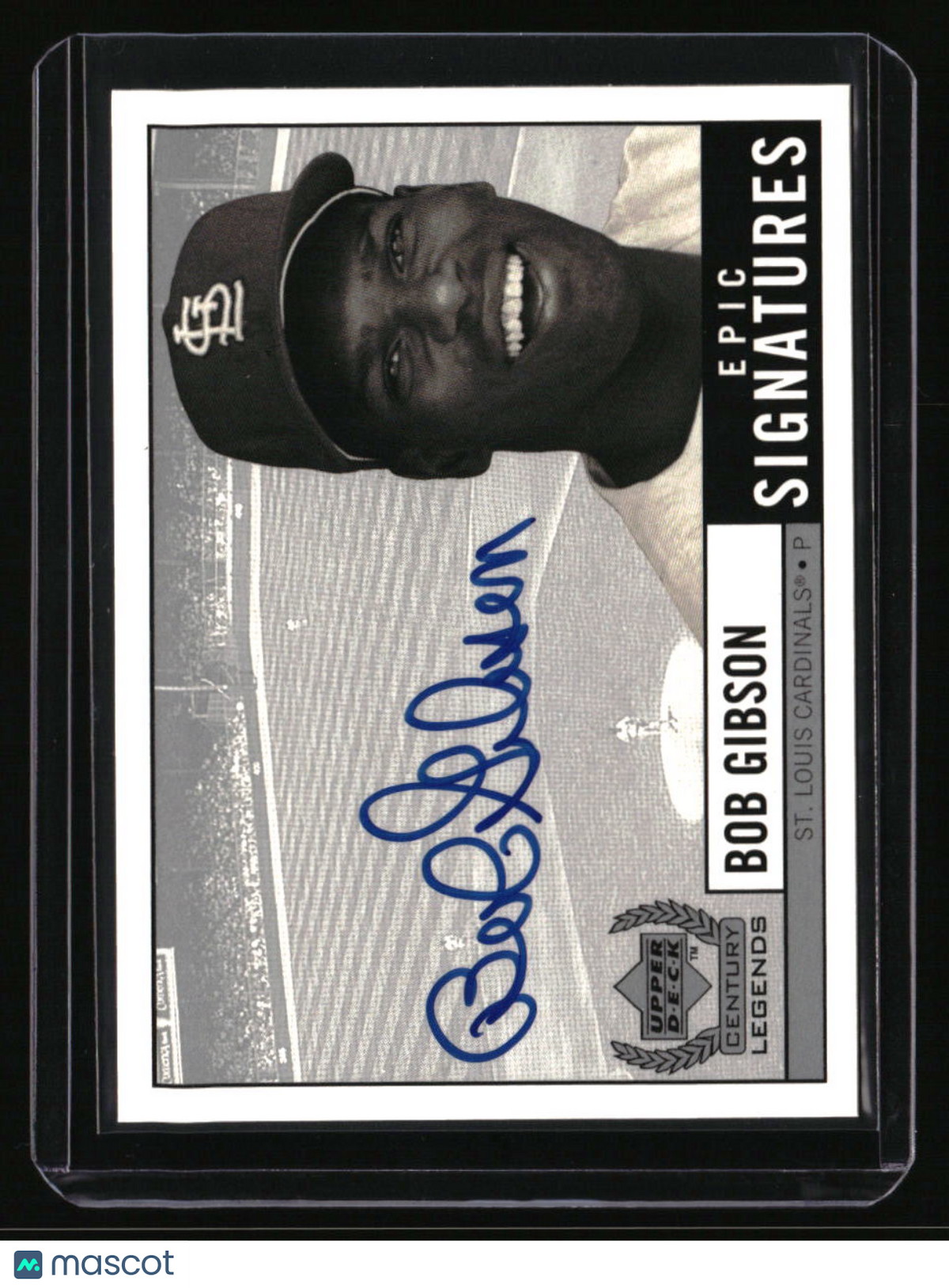 1999 Upper Deck Century Legends Bob Gibson Epic Signatures