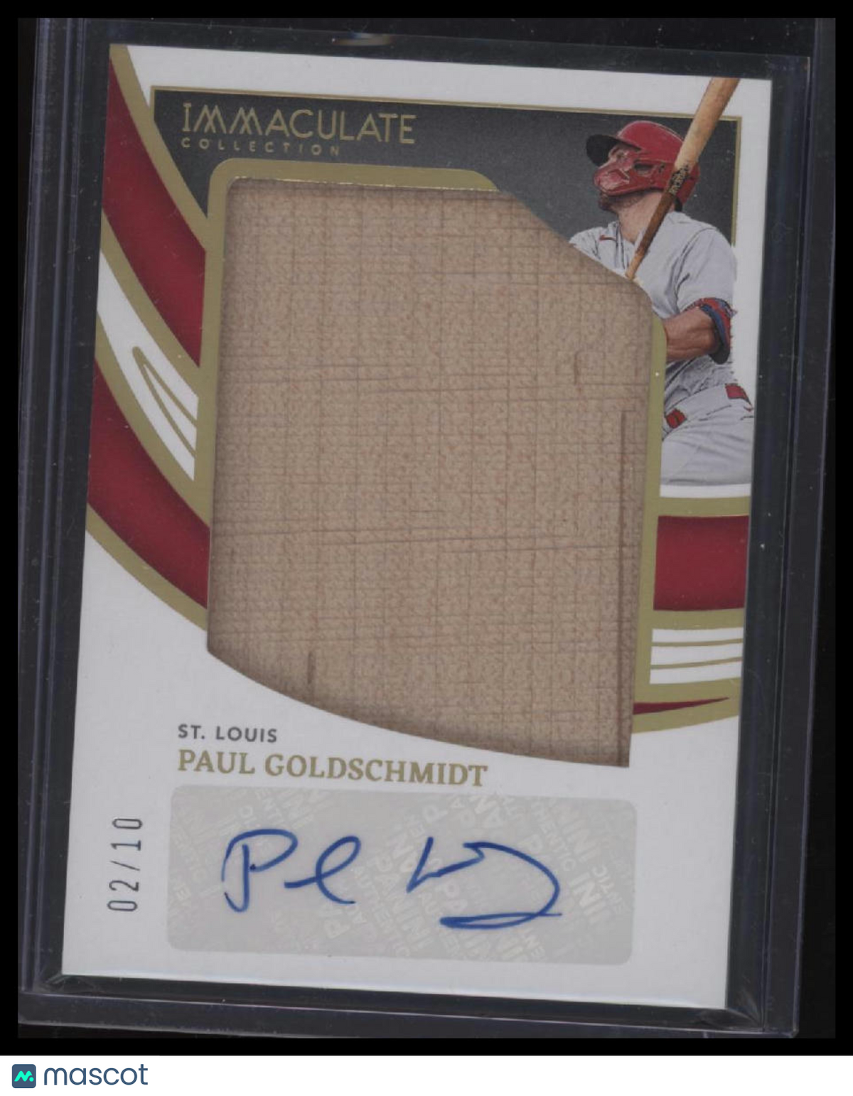 2022 Panini Immaculate Paul Goldschmidt Jumbo Bat Signatures Gold #/10