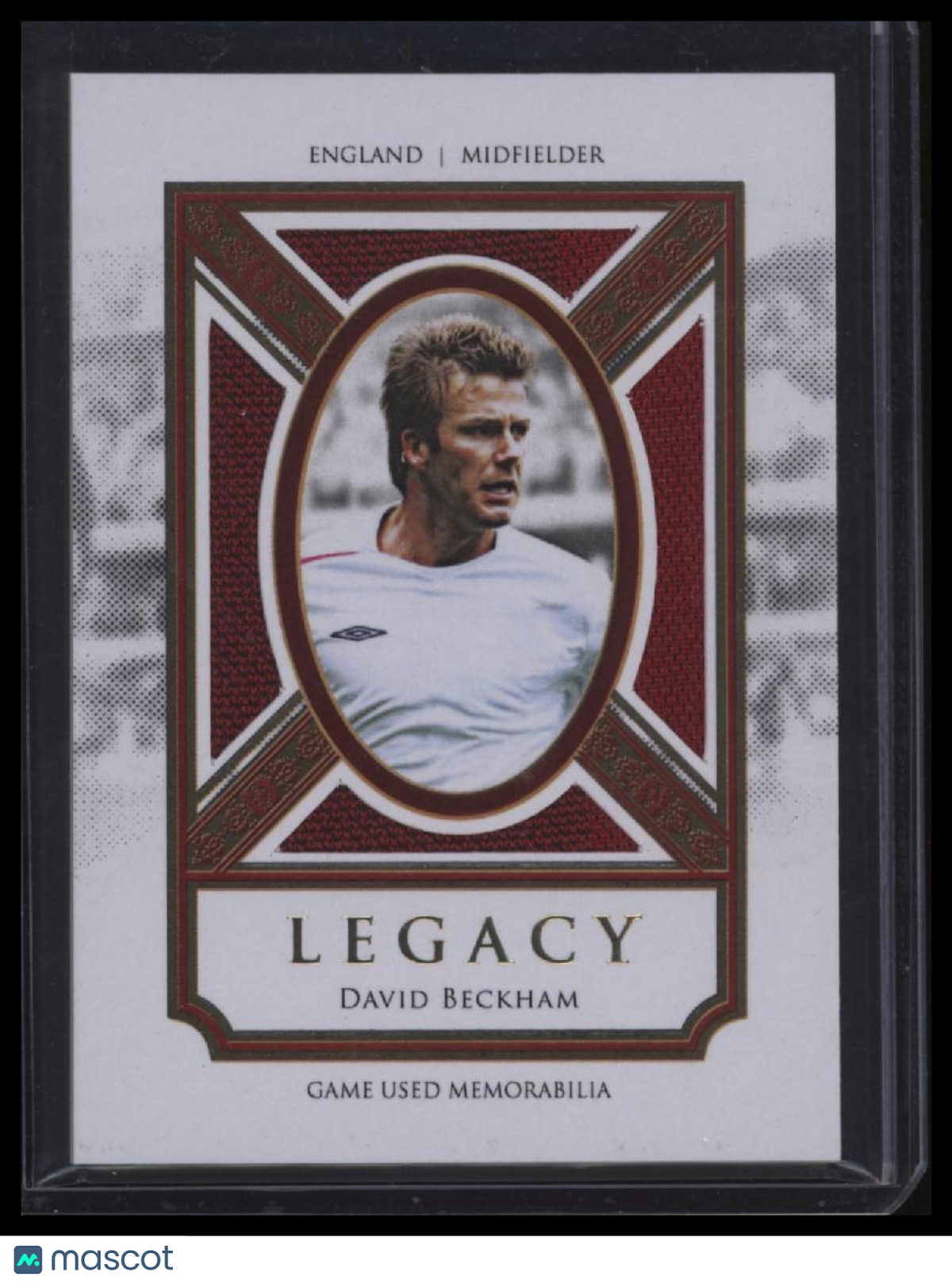 2021-22 Futera Unique World Football David Beckham Legacy Memo Relics Ruby #/7